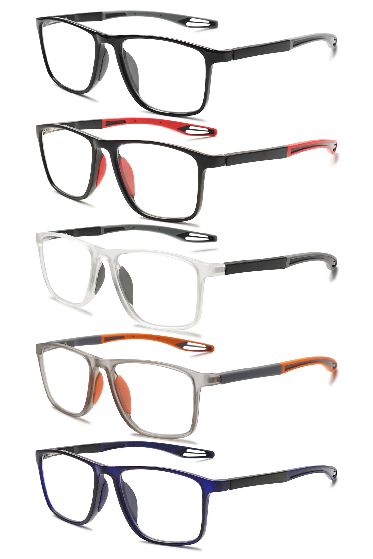 VEVESMUNDO Blaulichtfilter Lesebrille Sportliche TR90 Leicht Sport Herren Damen Lesehilfe Sehhilfe Brille