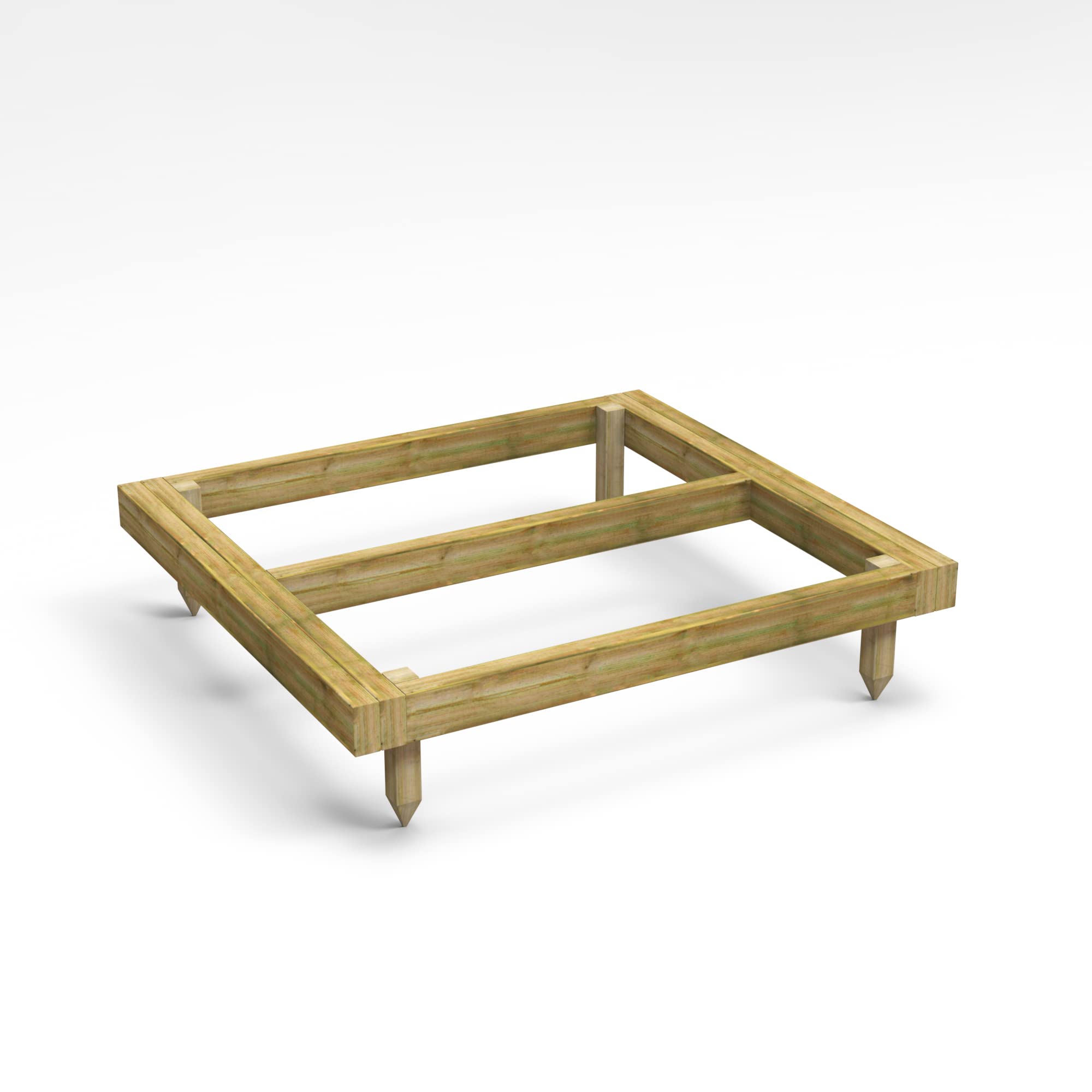 Powersheds High Grade Premium Wooden Shed Base with 90 x 50 mm Pressure Treated Tanalised Timber Bearers, Easy Assembly Instructions, for all your Storage, Garden & Outdoor Needs