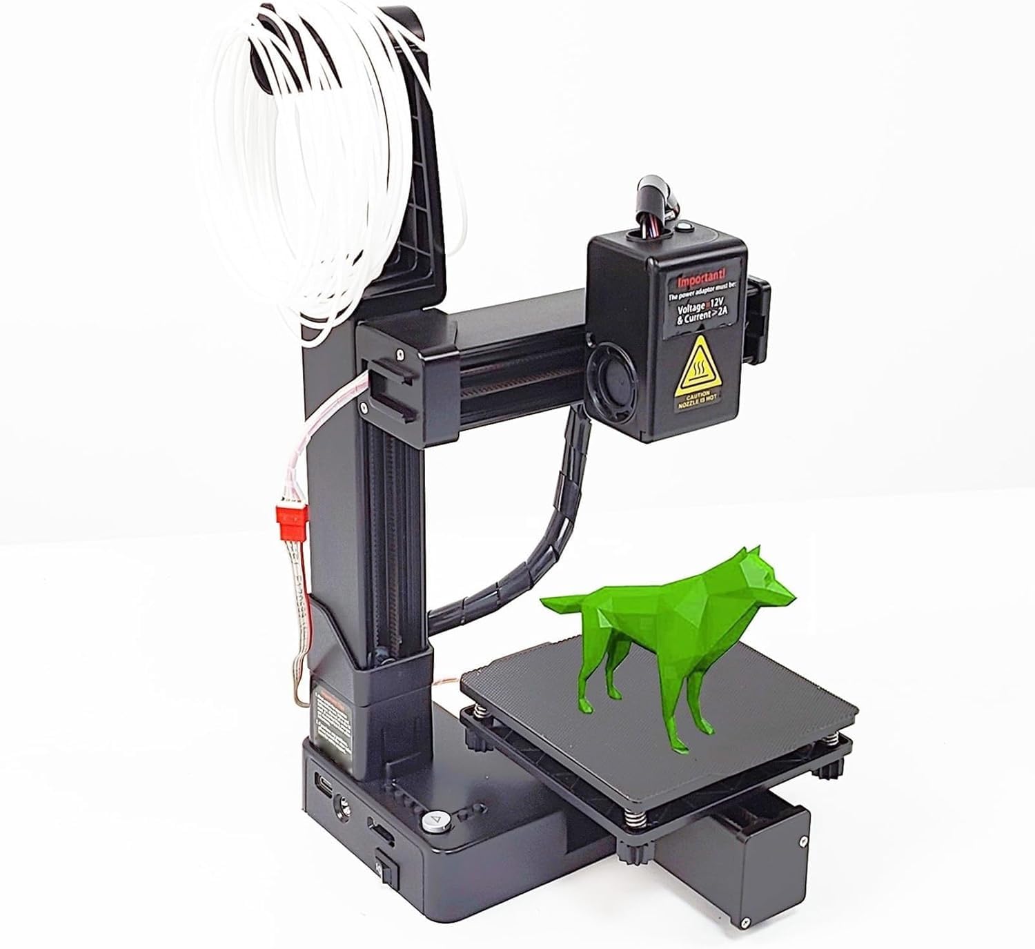 Mini Stampante 3D Per Principianti, Stampante 3D Compatta Con Livellamento Automatico, Volume Di Stampa 100x100x100mm, Supporta Filamenti PLA & TPU Per Progetti Domestici E Scolastici(Black)