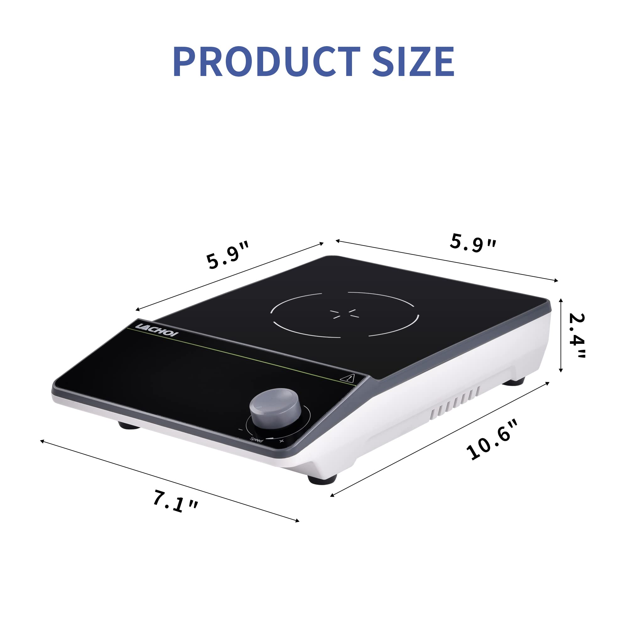 Agitatore magnetico da 15 cm con barra di agitazione 200-1600 giri/min, capacità massima di agitazione 5000 ml, piastra magnetica per mescolare, agitatori da laboratorio (senza riscaldamento)