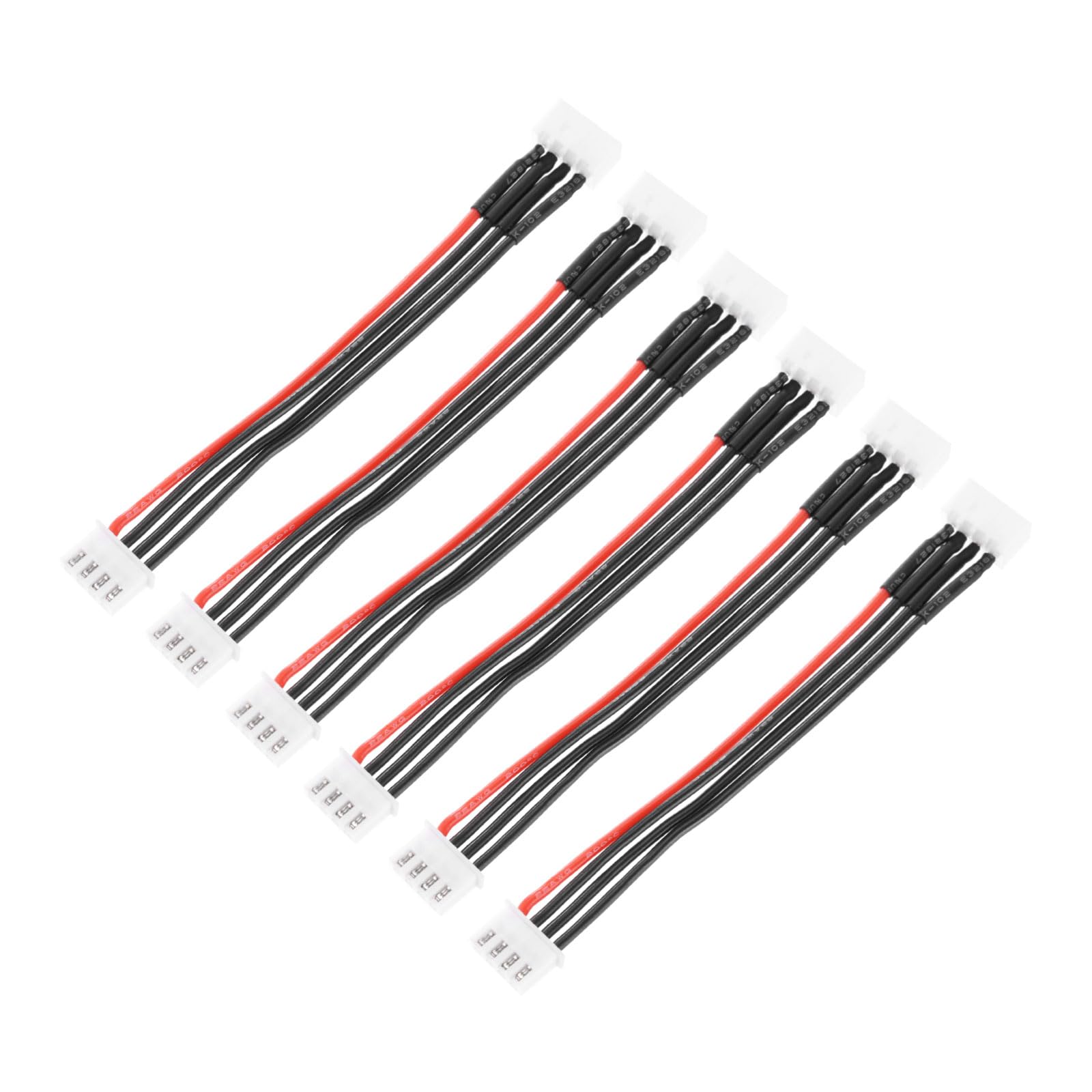 sourcing map Battery Balance Plug Connector Cable 3S Leads Extension Cable for RC Car Airplanes Remote Control 6Pcs
