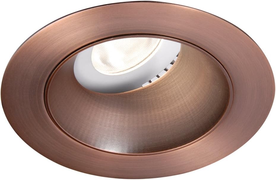 WAC Lighting HR3LEDT318PN927CB Tesla Pro 3.5" LED Round 0-30 Degree Adjustable Trim with Light Engine 2700K Narrow Beam 90CRI, Copper Bronze