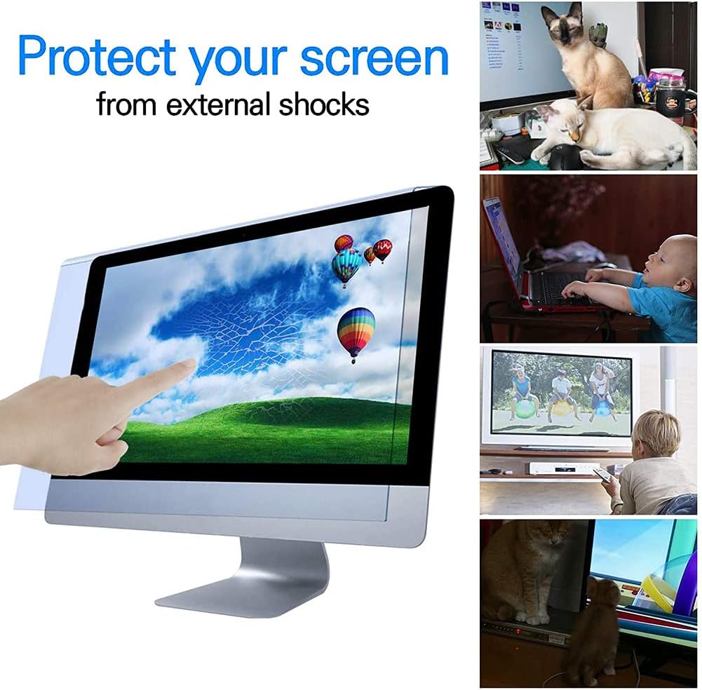WSHA Anti-UV Eye Protection Blue Light Blocking Screen Protector Acrylic Anti-Glare Monitor Board Filter Film, for 23-24inch 16:9 Display,23.8inch