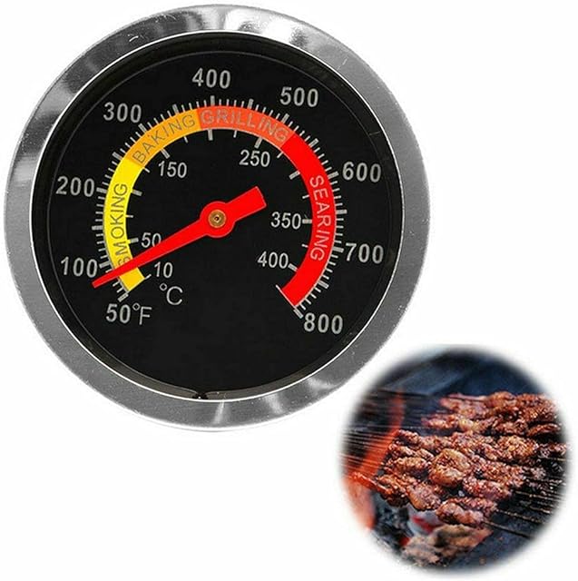 Cubeplug  Stainless Steel Barbecue BBQ Smoker Grill Thermometer Temper [BQ23]