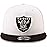 New Era NFL 9FIFTY 2-Tone Adjustable Snapback Hat Cap One Size Fits All (as1, Alpha, one_Size, Las Vegas Raiders White/Black)
