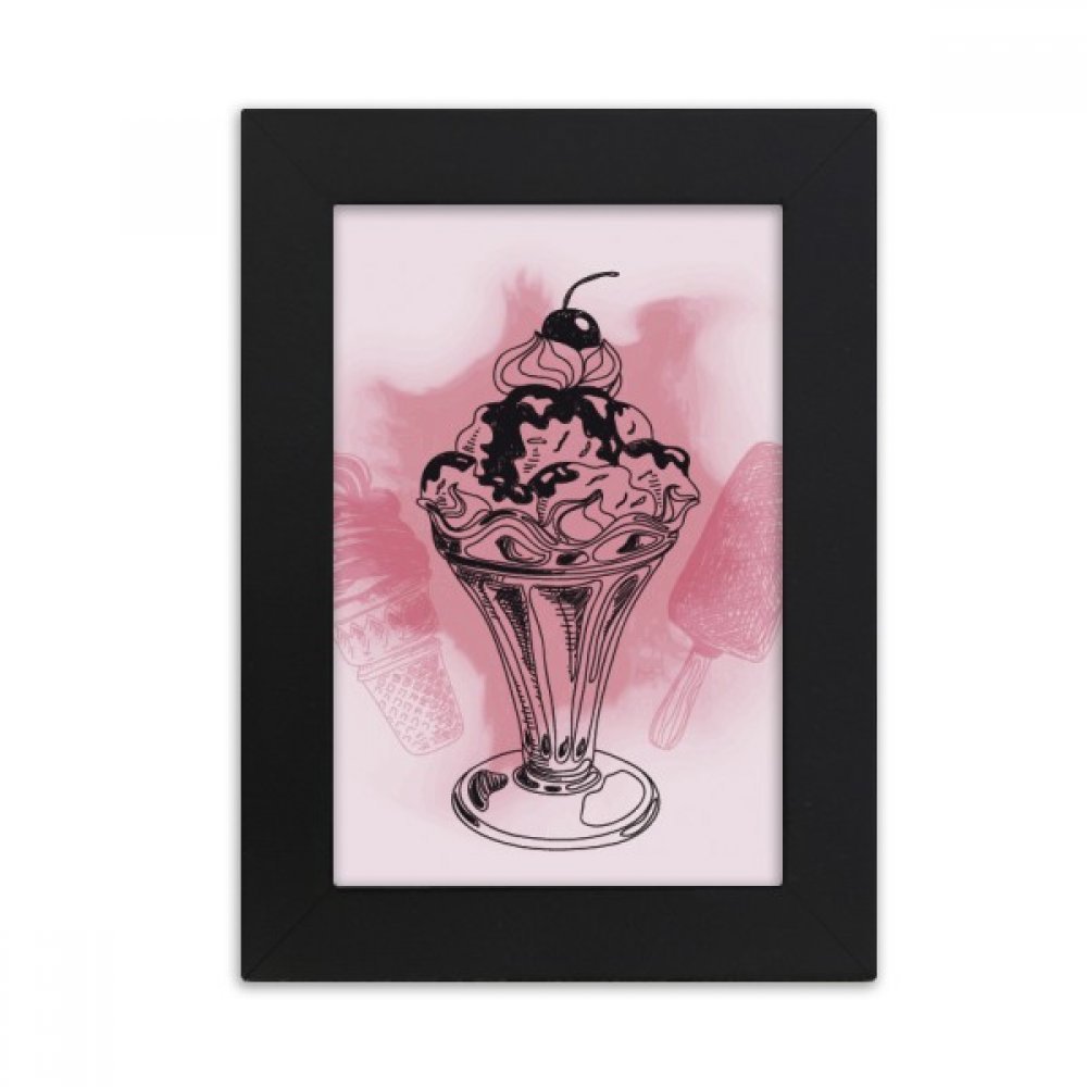 Cadre Photo Cerise Chocolat anti-reflet pour Bureau Cadre Noir 10x15