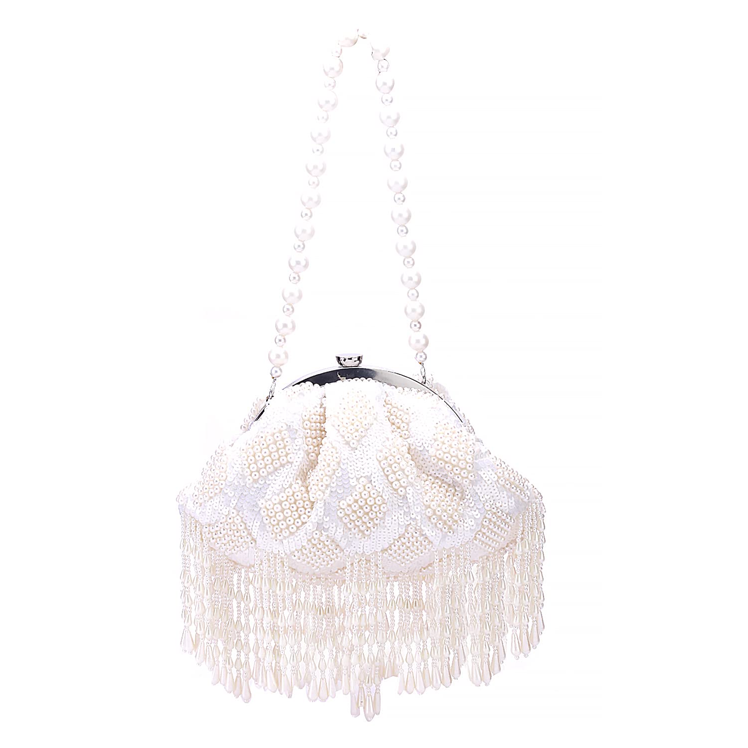 SWISNI White silver tassel batua clutch II Womens Traditional Designer Clutch For Women & Girls II BATUA BAGS (B0BTPP2MGR) Amazon Price History, Amazon Price Tracker