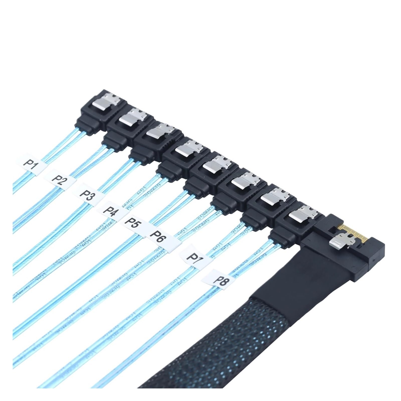 ZHANGLH SFF-8654 8i PCI-E Ultraport Slimline 4.0 a 8X SATA 7P - Cable hembra (0,8 m)