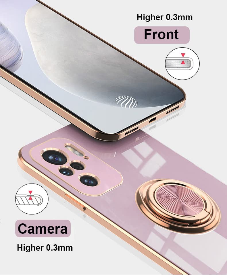 DESSEN Cover Per Xiaomi Mi 11 Lite 5G/4G/NE Con Anello Rotante 360° - Verde Scuro