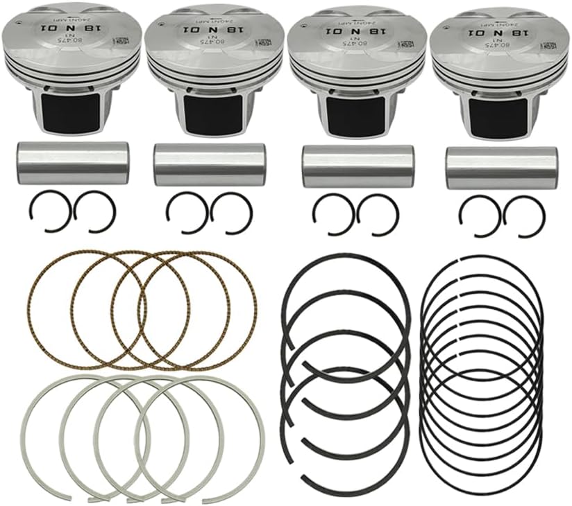 STD Engine Piston w/Rings Kit, 55567934 25192330 55576441 623597 Replacement Pistons Compatible with Chevy Sonic Cruze Limited 1.8L 2011-2018
