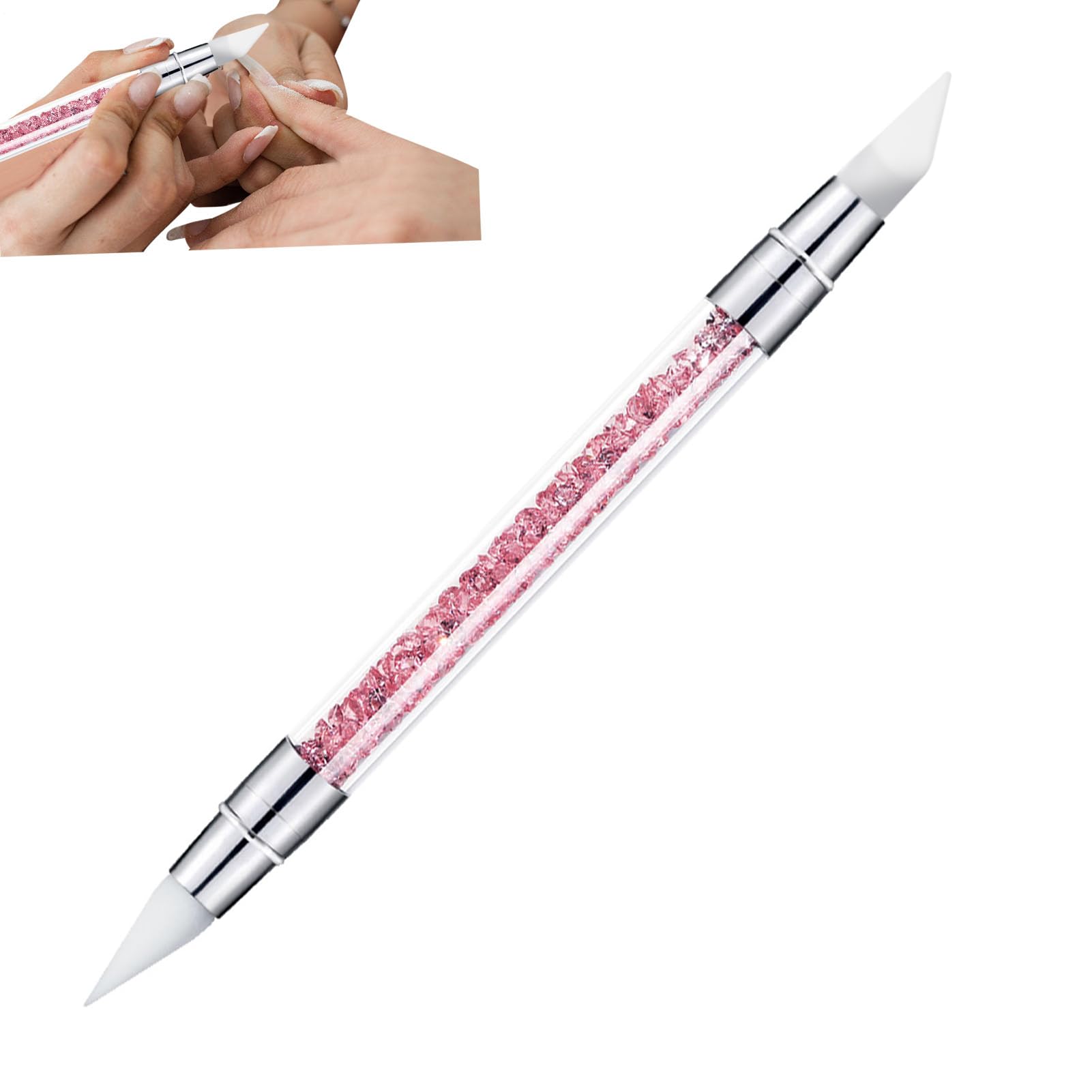 Pennelli In Silicone Per Unghie, Silicone nail arts Sculpture Pen, Pennelli In nail arts Con Due Punte Pennello, Pennelli In nail arts Gel Scultura Penna Per Unghie In Gel Strumenti Per nail arts
