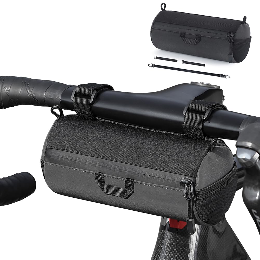 Borsa da manubrio da bicicletta, multifunzionale, 1 l, riflettente, con tracolla, per mountain bike, bici da corsa, City Bikes