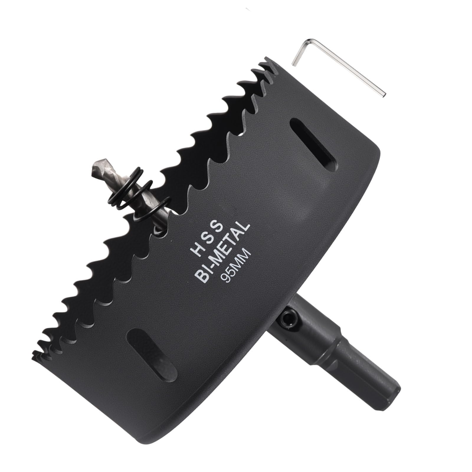 METALLIXITY Bi-Metal Hole Saw 3-3/4", M42 HSS Circular Head 95mm Hole Cutter with Center Drill Bit