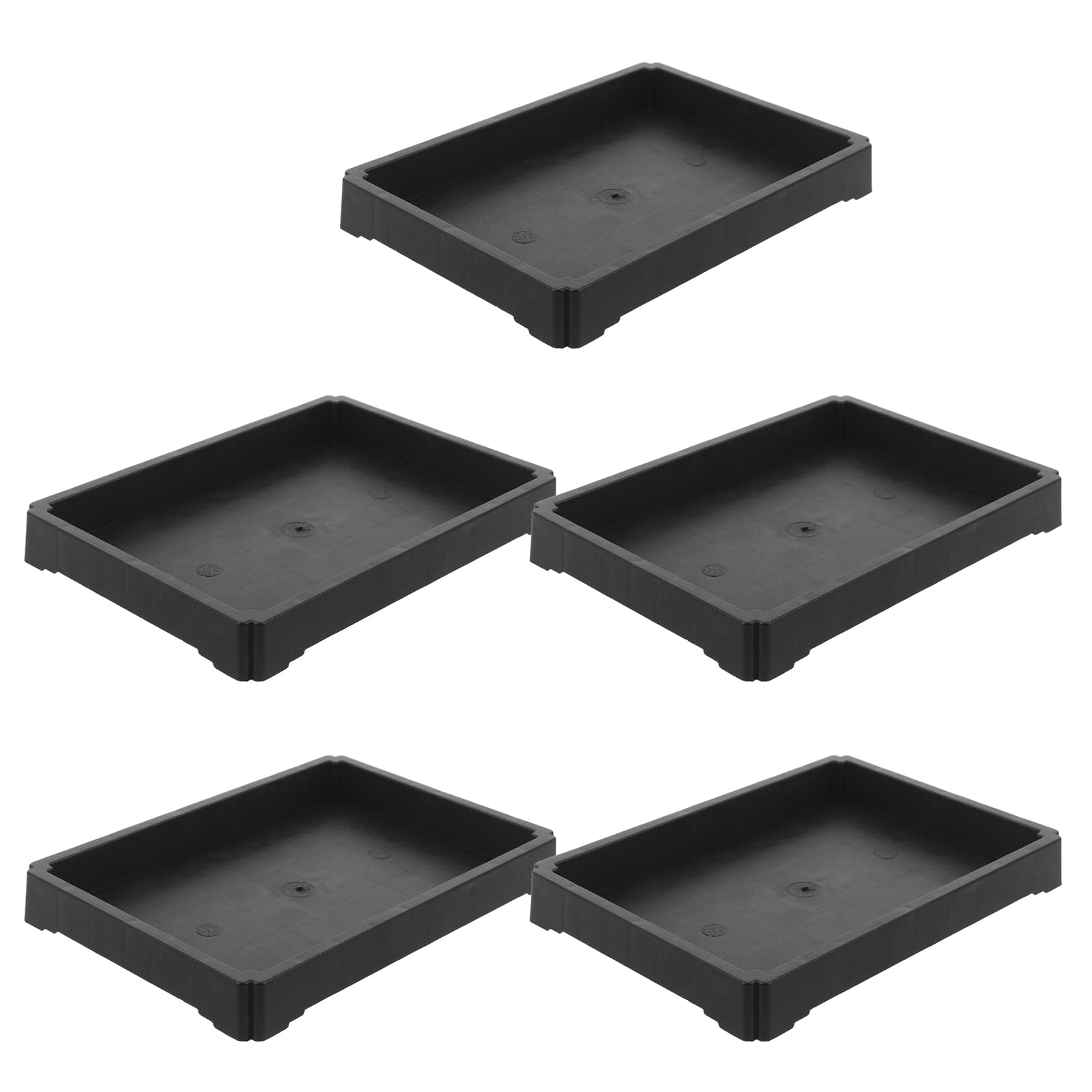 Bandeja de Drenaje de Resina 5 Bandejas Rectangulares 19 X 13 Cm Promueven Crecimiento para Macetas de Bonsái para Jardín y