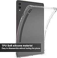 Vista 7 de Zeking Diseñada para Samsung Galaxy Tab S9 Plus/S10 Plus, ultra transparente, suave, flexible, transparente, TPU contraportada para Galaxy Tab S9