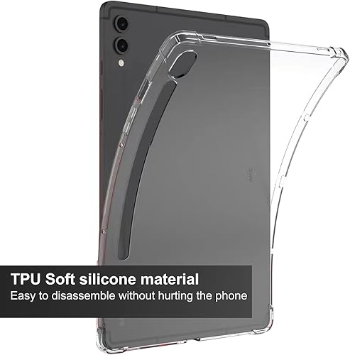 Miniatura 6 de Zeking Funda para Samsung Galaxy Tab S9 UltraS10 Ultra, ultra transparente, suave, flexible, transparente, TPU, contraportada para Galaxy Tab S9