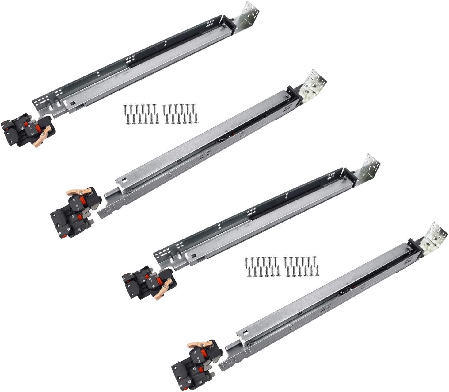 600 Series, Full Extension Undermount Drawer Slide, Self-Soft for Frame and Frameless Cabinet of 5/8” Drawer Thickness. Weight Rating 100 lbs./Pair. (2, 15" Long)