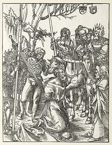Cuadro de lienzo de Las bodas místicas de Santa Catalina de Cranach para decoración de salón