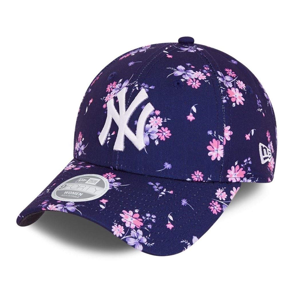 New Era New York Yankees Cap MLB Basecap Blumenmuster Kappe Baseball Damen Blau - One-Size โ image 1