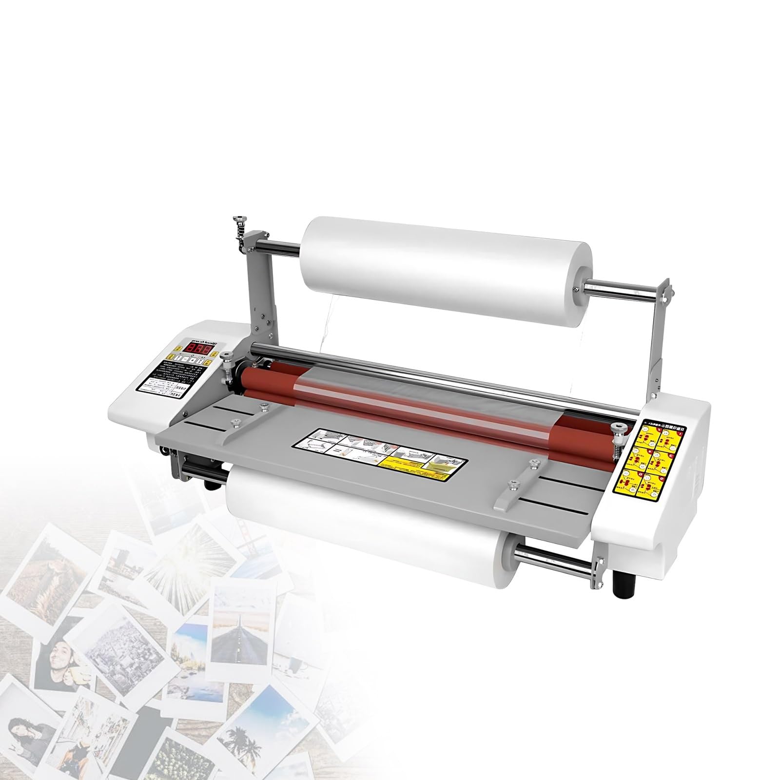 Laminator cyfrowy A4 z regulowaną prędkością, idealny do laminowania zdjęć i dokumentów, laminator do biura i użytku domowego, szybkie nagrzewanie