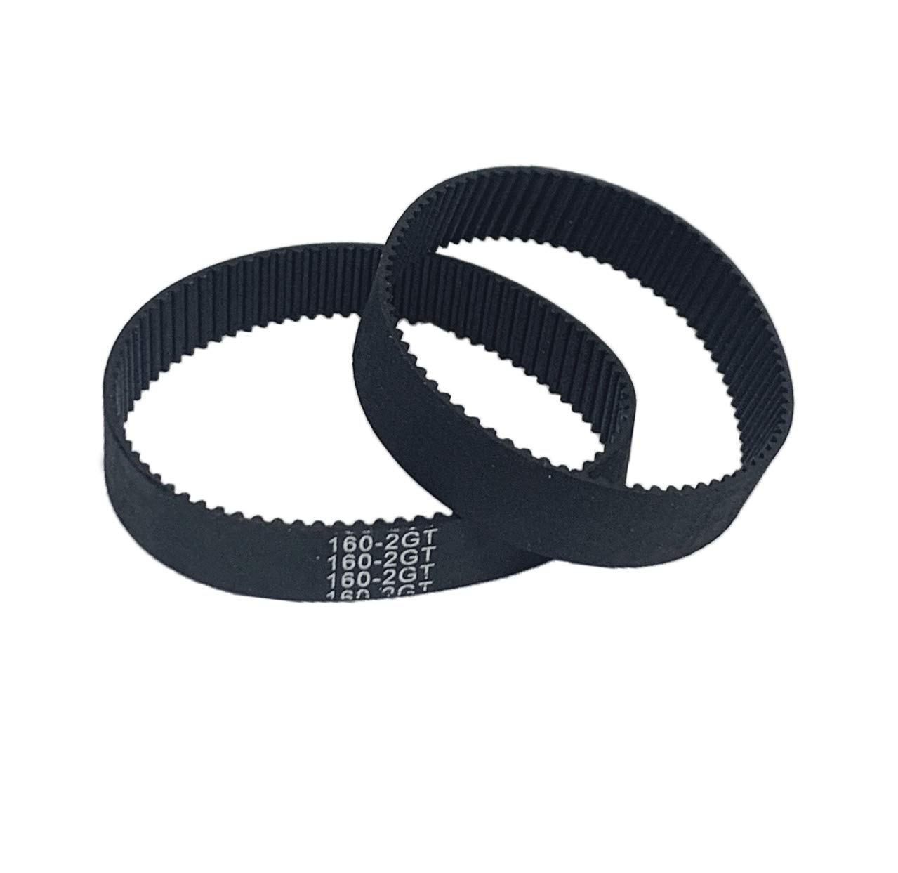 WEIJ 2Pcs Rubber Timing Belt 10mm Width Synchronous Closed Loop Timing