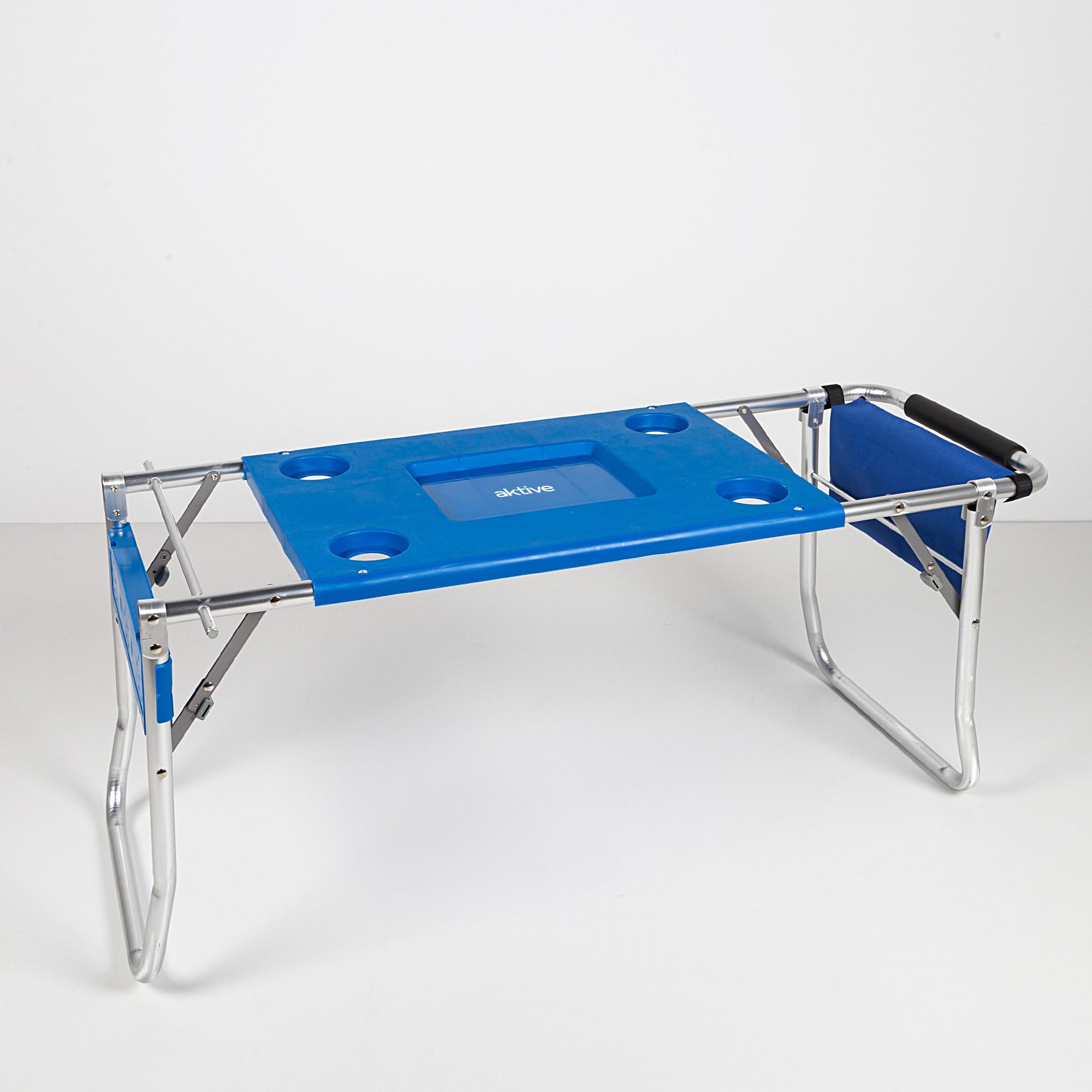 Aktive 62283 - Carrello da spiaggia pieghevole trasformabile in tavolo 2 in 1, Misure 50,5x45,5x104,5cm, Peso massimo 30kg, Custodia multiuso per spiaggia, campeggio, eventi