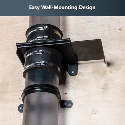 Miniatura 7 de POWERTEC 70357 Puerta de ráfaga de montaje en pared de 4 pulgadas con soporte para colector de polvo, accesorios de recolección de polvo, 1 paquete