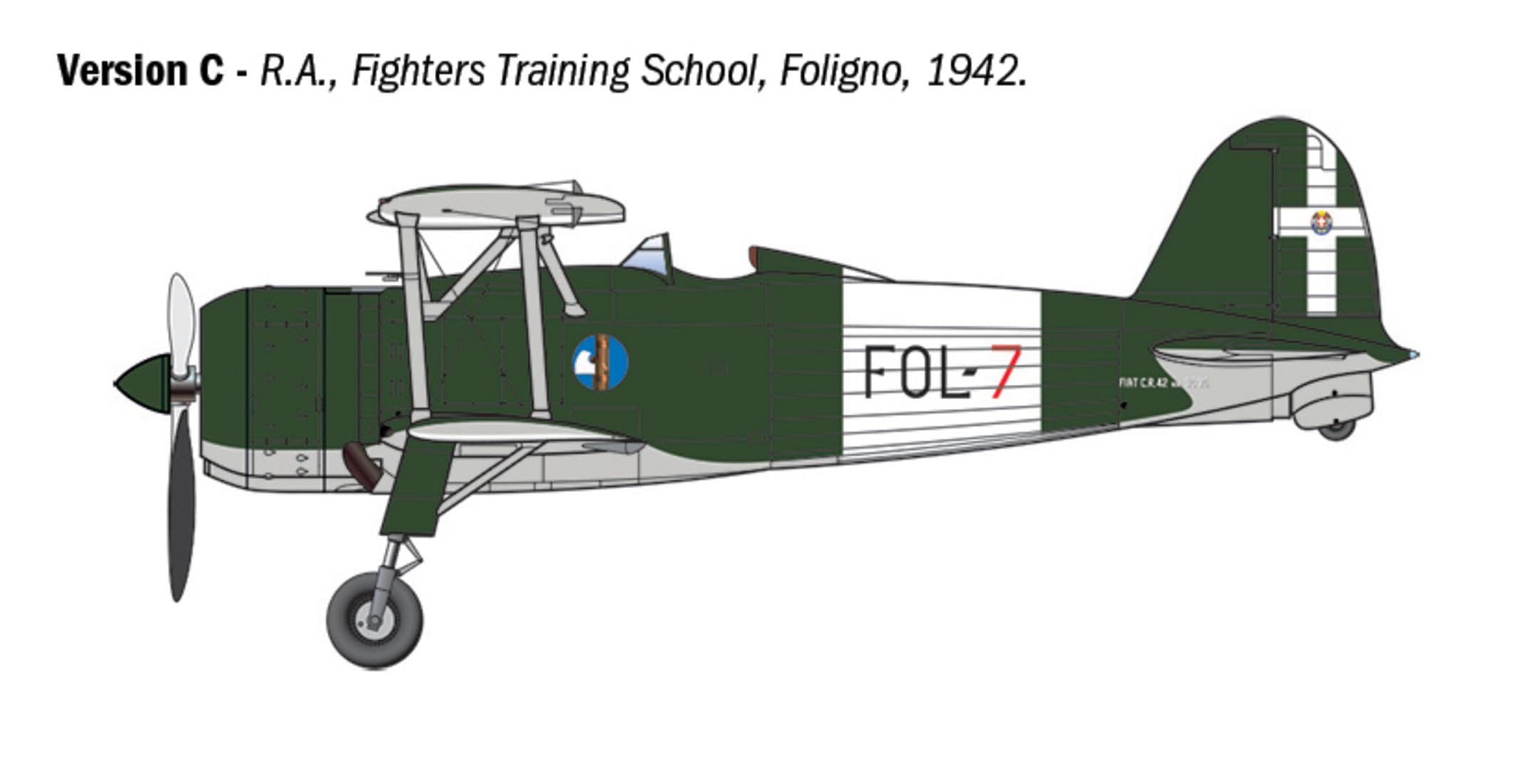 Italeri 2842 1:48 FIAT CR.42 Falco Jagd.-F/Nachtjäger - Modellbau, Bausatz, Standmodellbau, Basteln, Hobby, Kleben, Plastikbausatz, Militär Bausatz