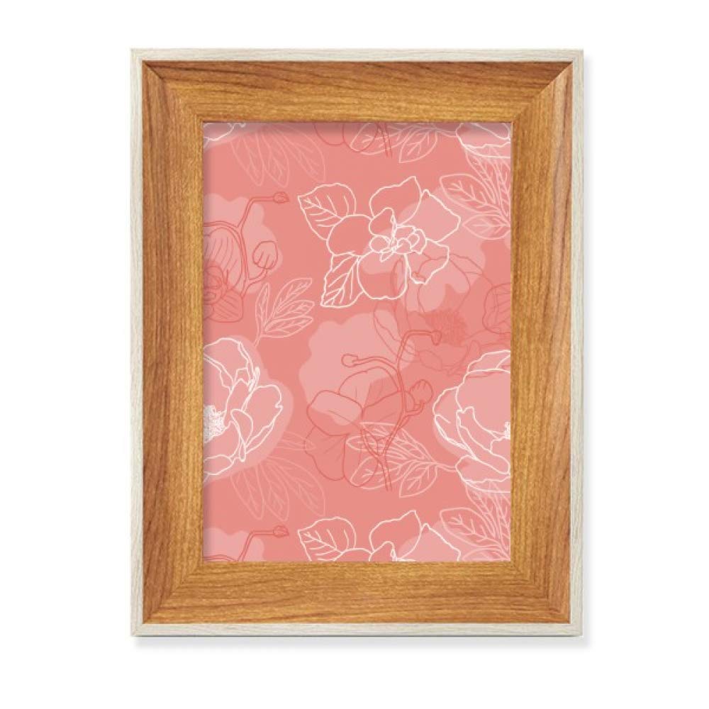 Peinture plusieurs ensembles pivoine et cadre en bois de bureau à la finition soignée