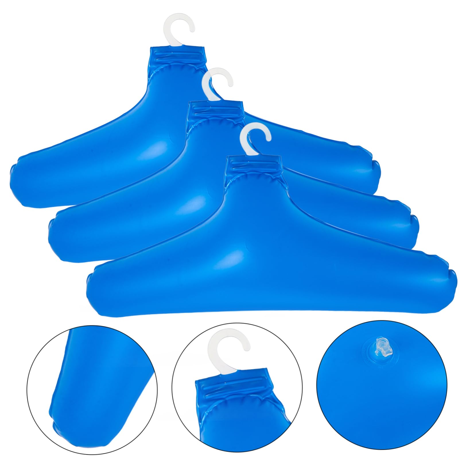 Hohopeti 3er-Set Wäschebügel Für Unterwegs Klemmbügel Für Den Außenbereich Aufblasbare Kleiderbügel Platzsparend Für Camping Und Zuhause 3 Stück X 3