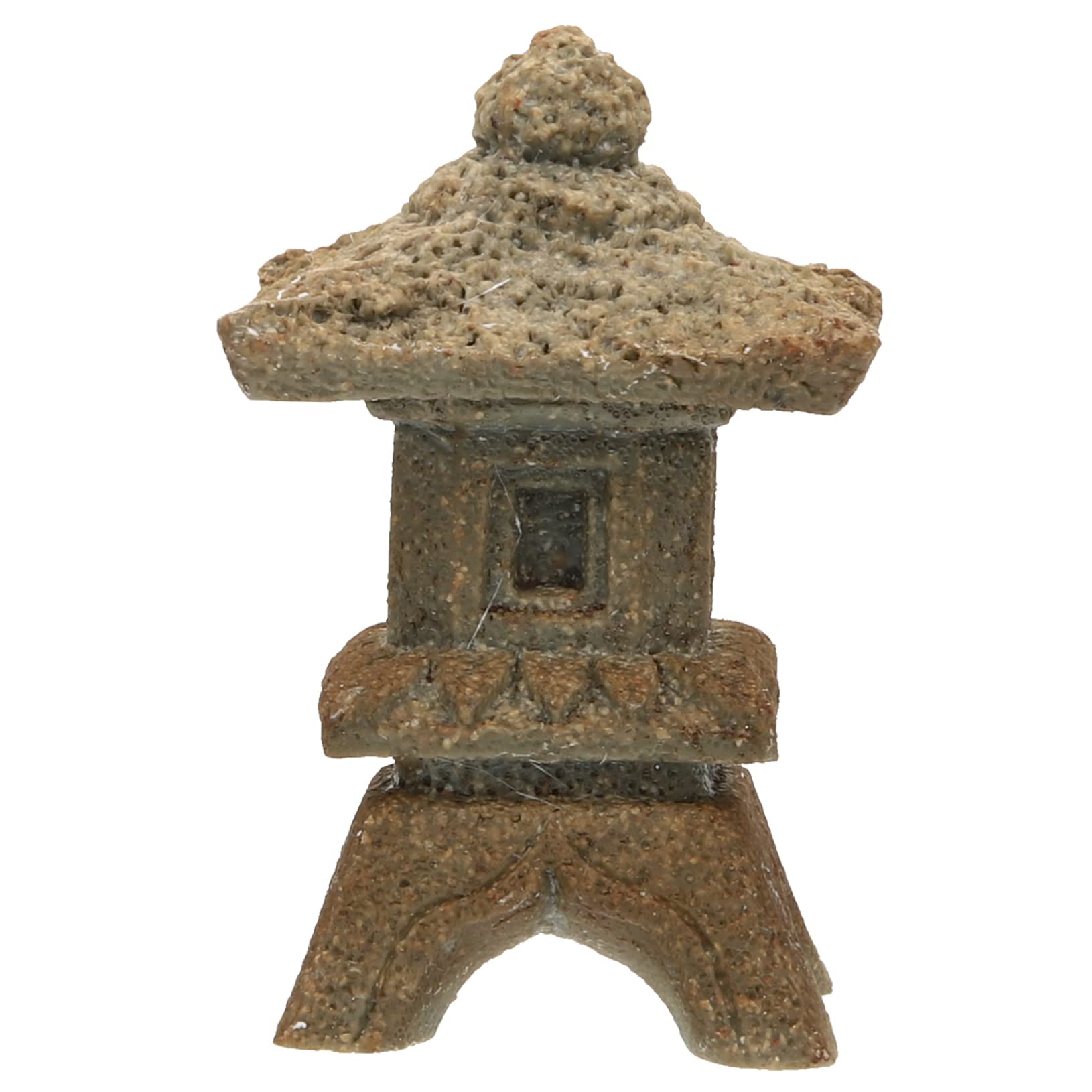 PRETYZOOM Mini Pagoda Giapponese Per Decorazione - Statuetta In Plastica Marrone, Modello Di Padiglione Per Acquario, Terrario E Bonsai