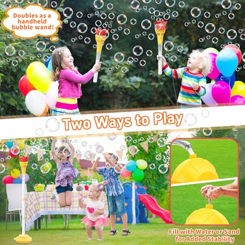 Infowush Torch Bubble Machine for Kids, Rechargable Bubble Maker Bubble Toys with Light, Outdoor Automatic Standing Height Adjustable Bubble Machine for Toddlers 1-3, Christmas Birthday Party Gifts by Infowush - Used condition - Image 6