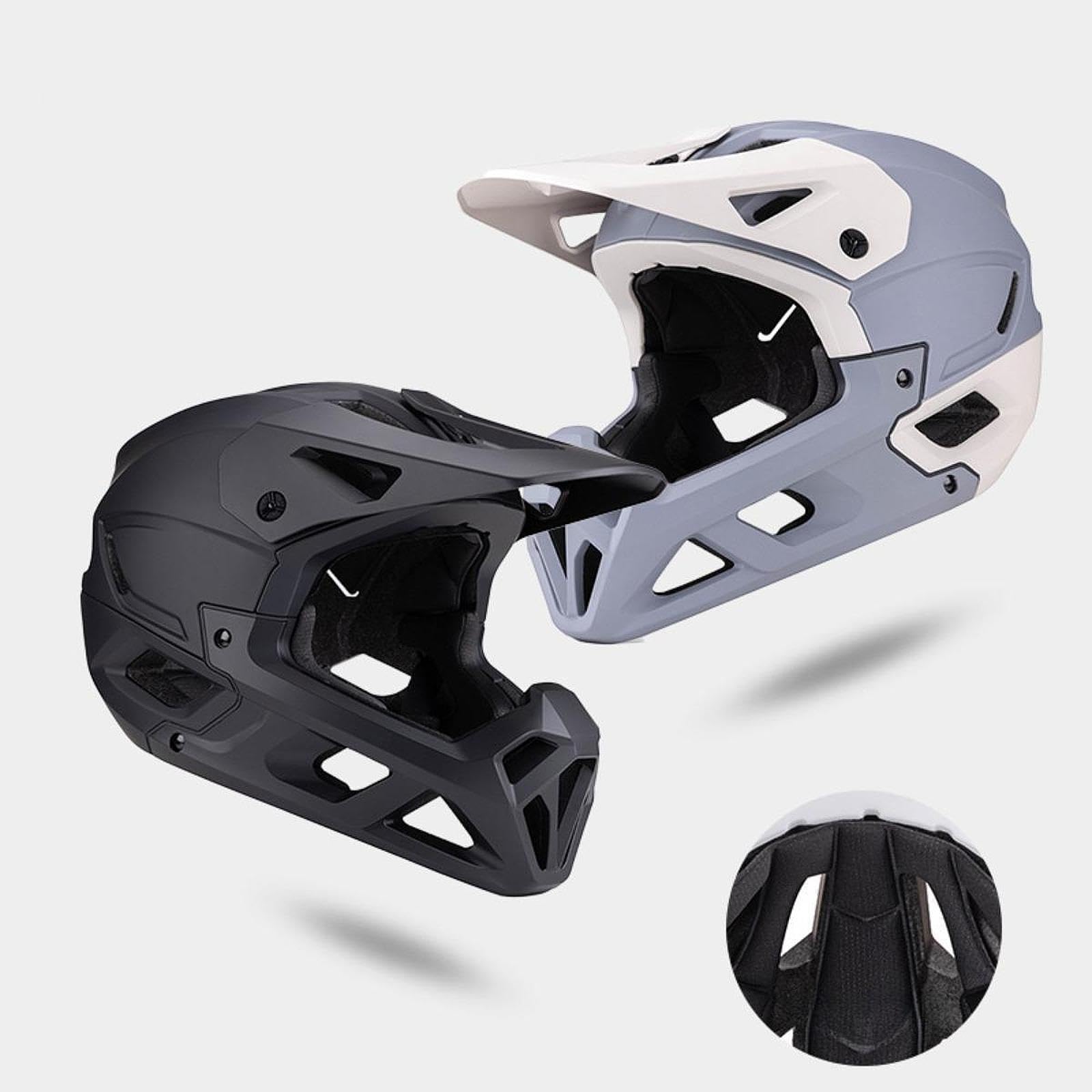 Casque de Vélo, équipement de Cyclisme Respirant avec Mentonnière Amovible pour Adultes, Ventilation, Confortable et Intégral