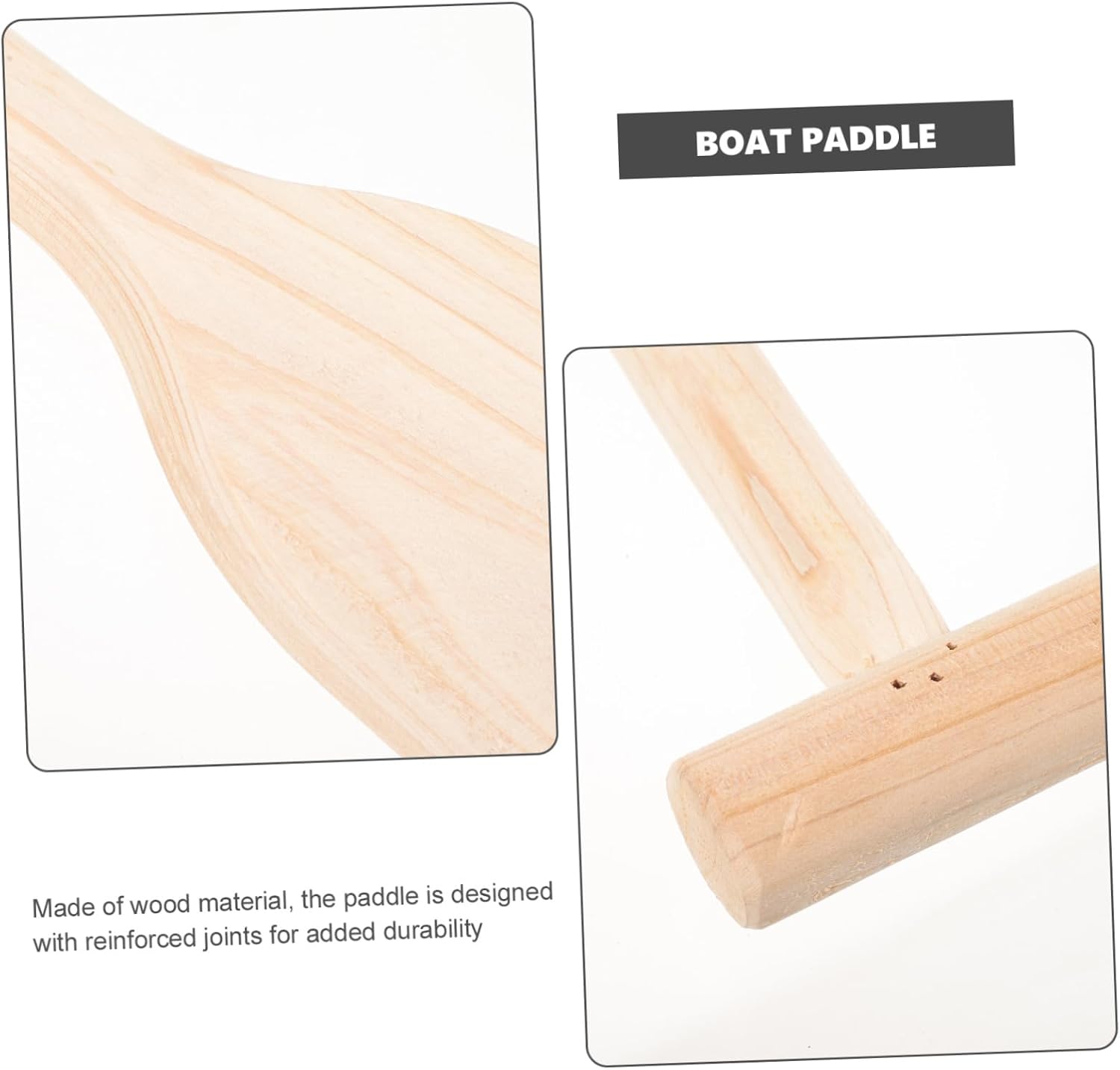 Handmade Wooden for Water Activities Sturdy Boat Ergonomic Grip for Canoes and Drift Boats Lightweight and Wood Construction