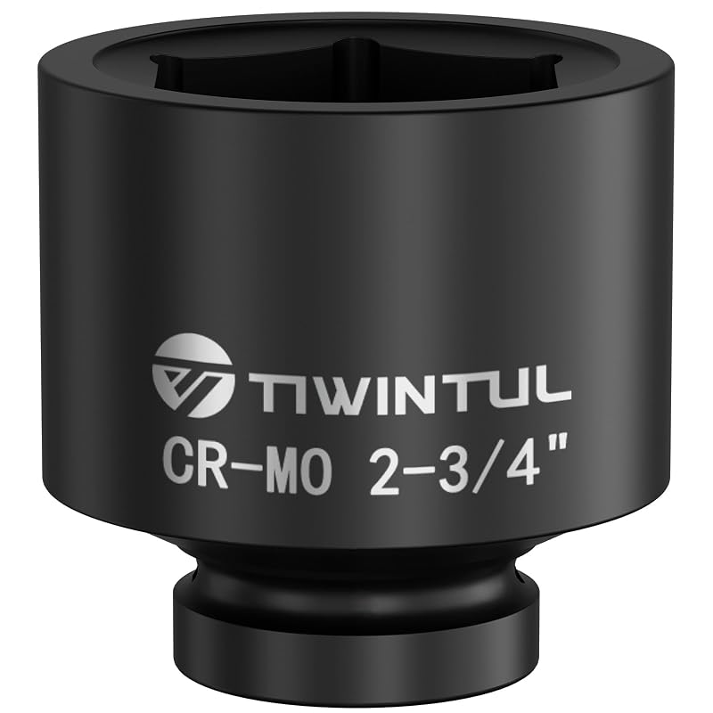 Soquete de impacto 69,9 mm (2-3/4 pol.) com acionamento quadrado de 25,4 mm (1 Inch), 6 pontos, aço CR-MO TIWINTUL T1-S234, 1 unidade