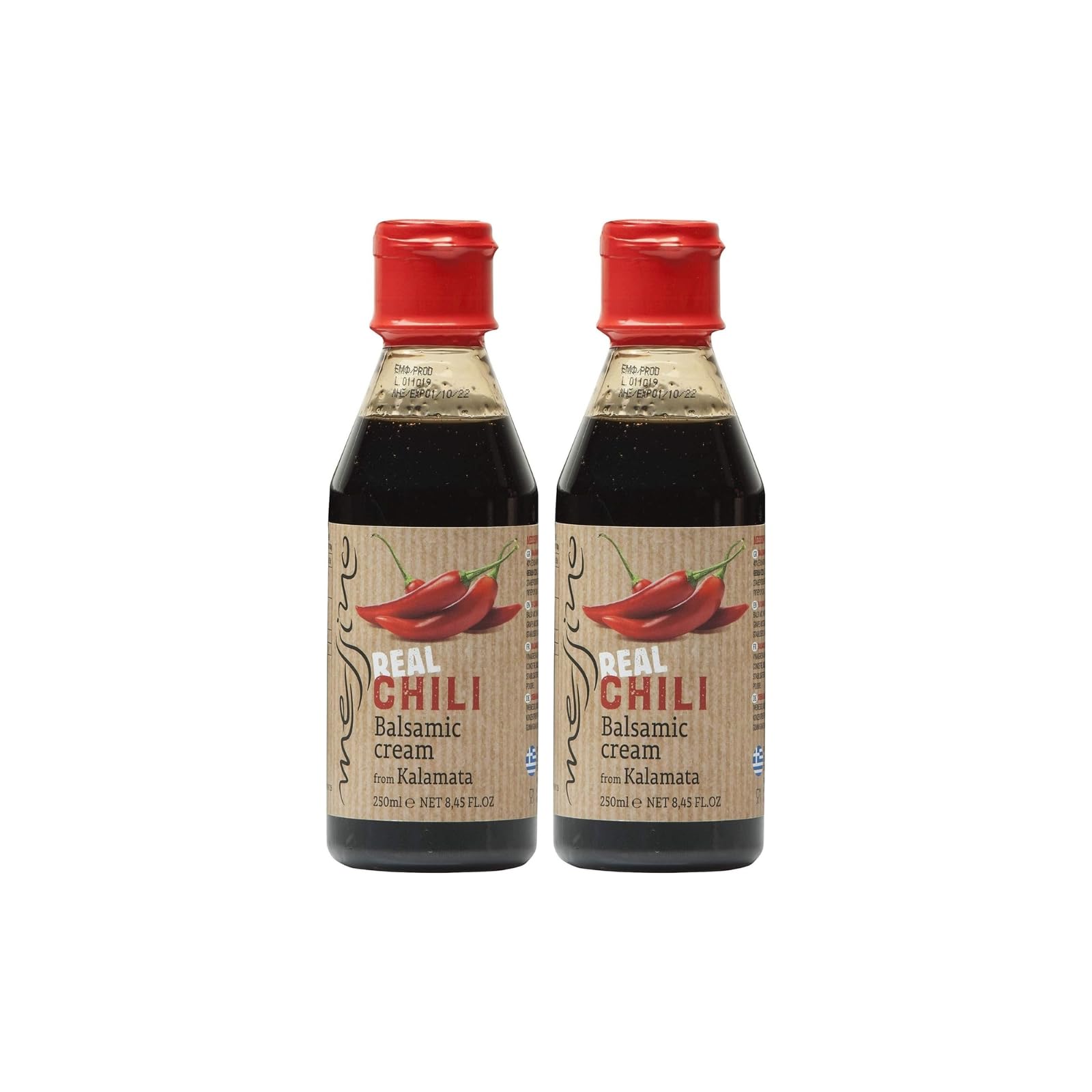 Messino Greek Balsamic Cream With Real Chili, Pack of 2 x 250 ml (Total: 500 ml)