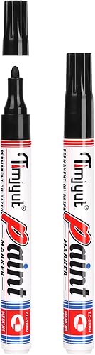 TIMJYUT Bolígrafos de pintura dorados, 2 bolígrafos de pintura permanente, punta media, a base de aceite, impermeables y de secado rápido, nunca se TIMJYUT Bolígrafos de pintura dorados, 2 bolígrafos de pintura permanente, punta media, a base de aceite, impermeables y de secado rápido, nunca se