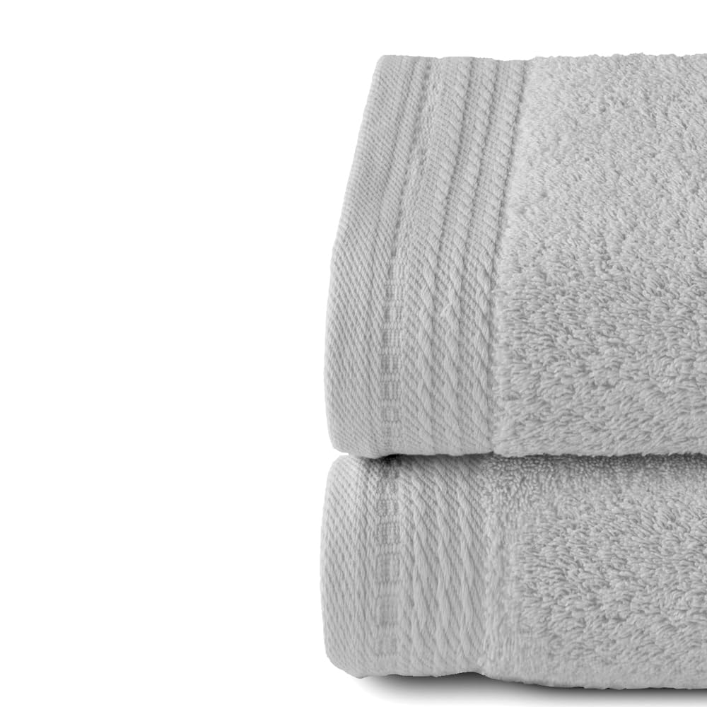 Top Towel - Premium - Large Bath Towels - Bath Towels - 2 Hand Towels - 50 x 100 cm - 100% Cotton - 600 g - Silver Grey - Image 2