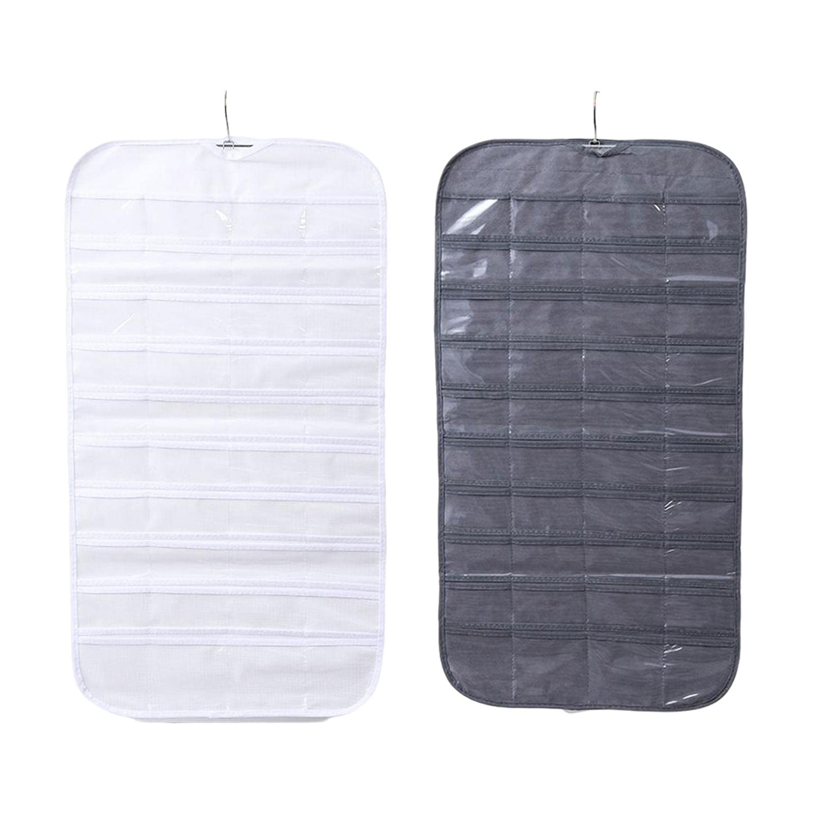 Confezione da 2 organizer per gioielli da appendere, a doppio lato, con
