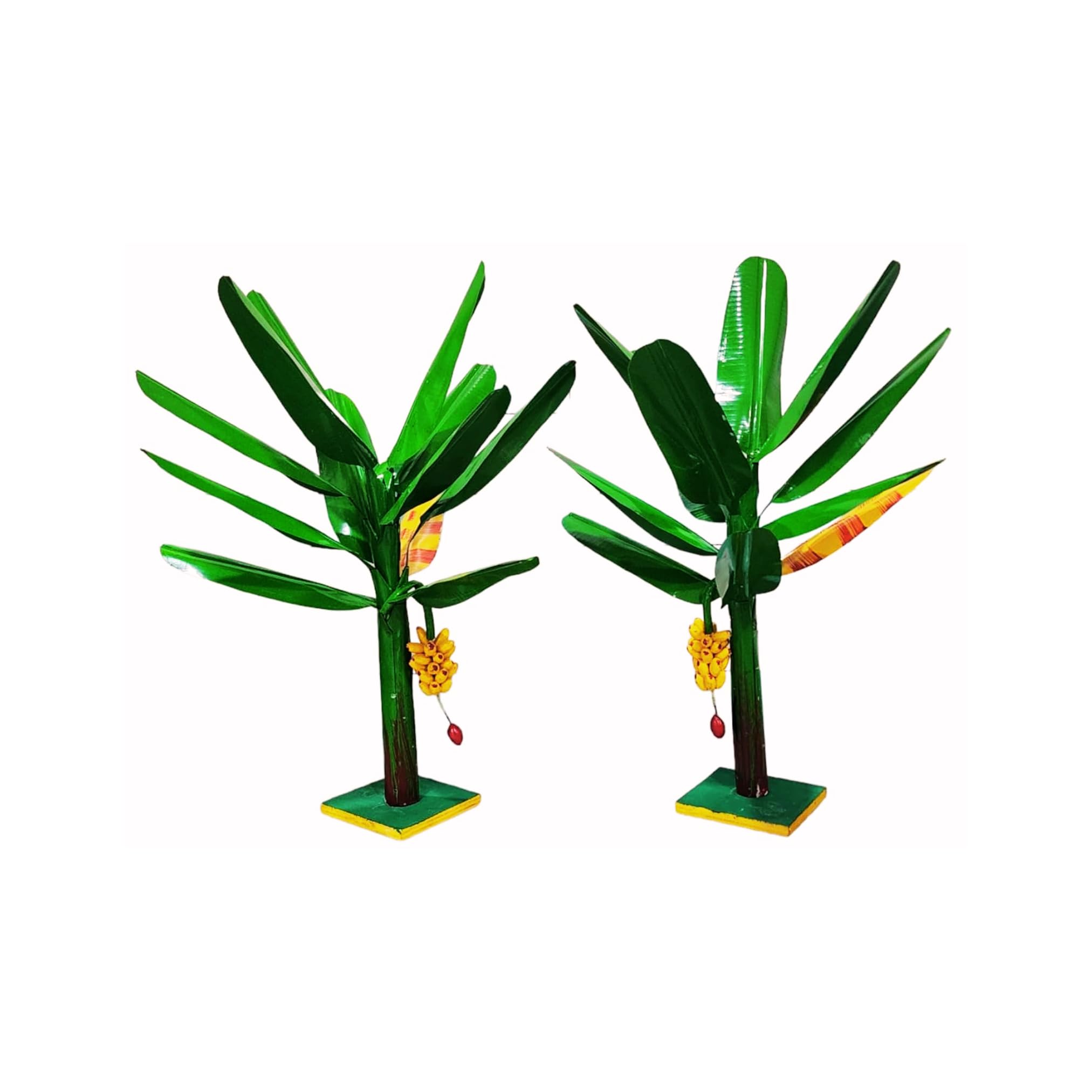 Sri Yagnaa - Artificial Banana Tree for Pooja - Metal Banana Trees for Decoration (12 Inches)-picture-32