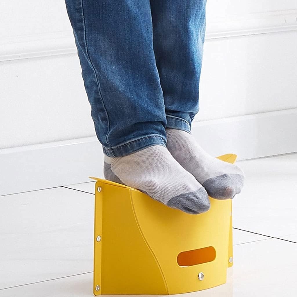 Minimalist Fashion Creative Folding Low Stool Chair, Outdoor Telescopic Stool Bench, Portable Child Adult Stool for Bedroom Balcony Living Room Home Casual/Red