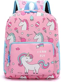 Zaino per Bambini Zaini Unicorno, Zaino Scuola Materna Sacchetti Scuola Piccolo Borsa Prescolare per Bambina Bambino 2-5 Anni(Rosa)