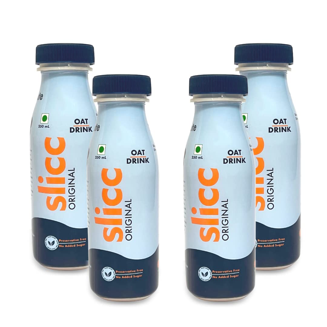 slicc Original Oat Drink |Dairy- Free | Plant Based |No Refined Sugar | 250ml | Pack of 4