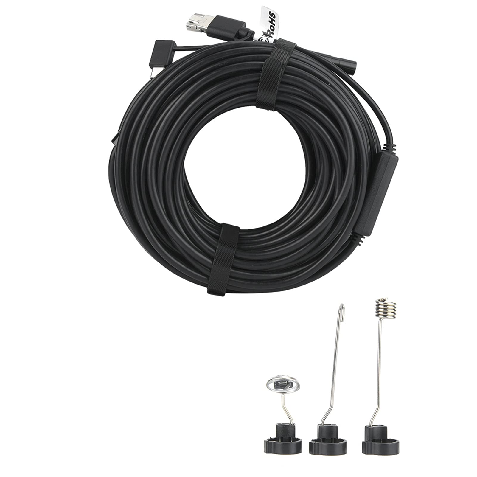 Fafeicy 1280 * 720 Endoscope Camera USB 20M 8.5HD 3 in 1 Industrial 8 LED Light Endoscope Camera Auto Repair Tool for Pipeline Sewers, Vehicle