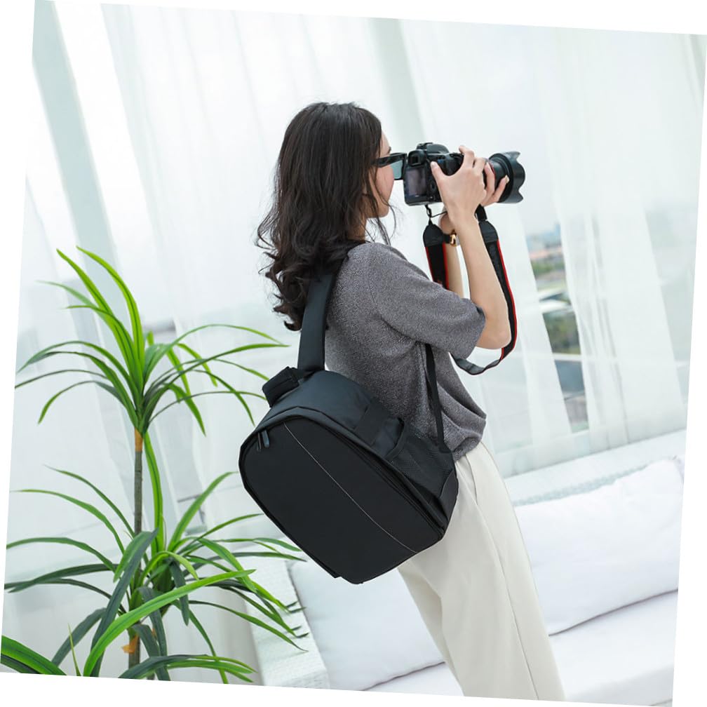 SOLUSTRE Zaino per Fotocamera Reflex in Nylon Doppia Tracolla, Custodia Compatta per Viaggio Spazio per Computer e Treppiede, Adatto a Uomini e Donne