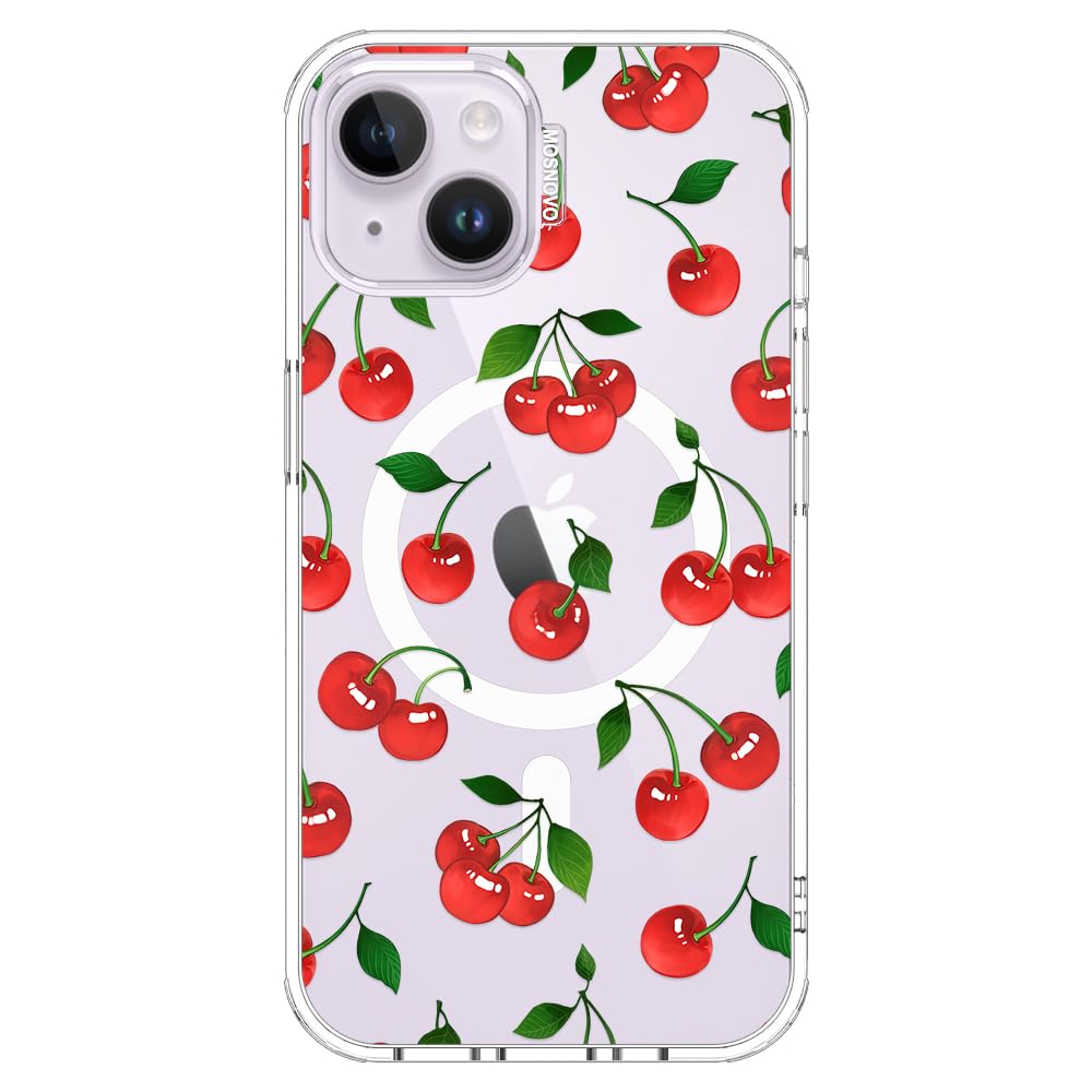 MOSNOVO Case for iPhone 14 / iPhone 13, [Compatible with Magsafe] [Buffertech 6.6ft Military-Grade Drop Protection] [Anti Peel Off Tech] Clear Phone