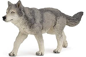Papo -hand-painted - figurine -Wild animal kingdom - Grey Wolf