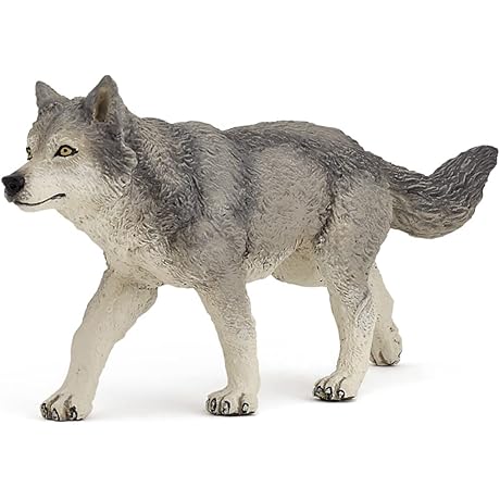 Papo -hand-painted - figurine -Wild animal kingdom - Grey Wolf