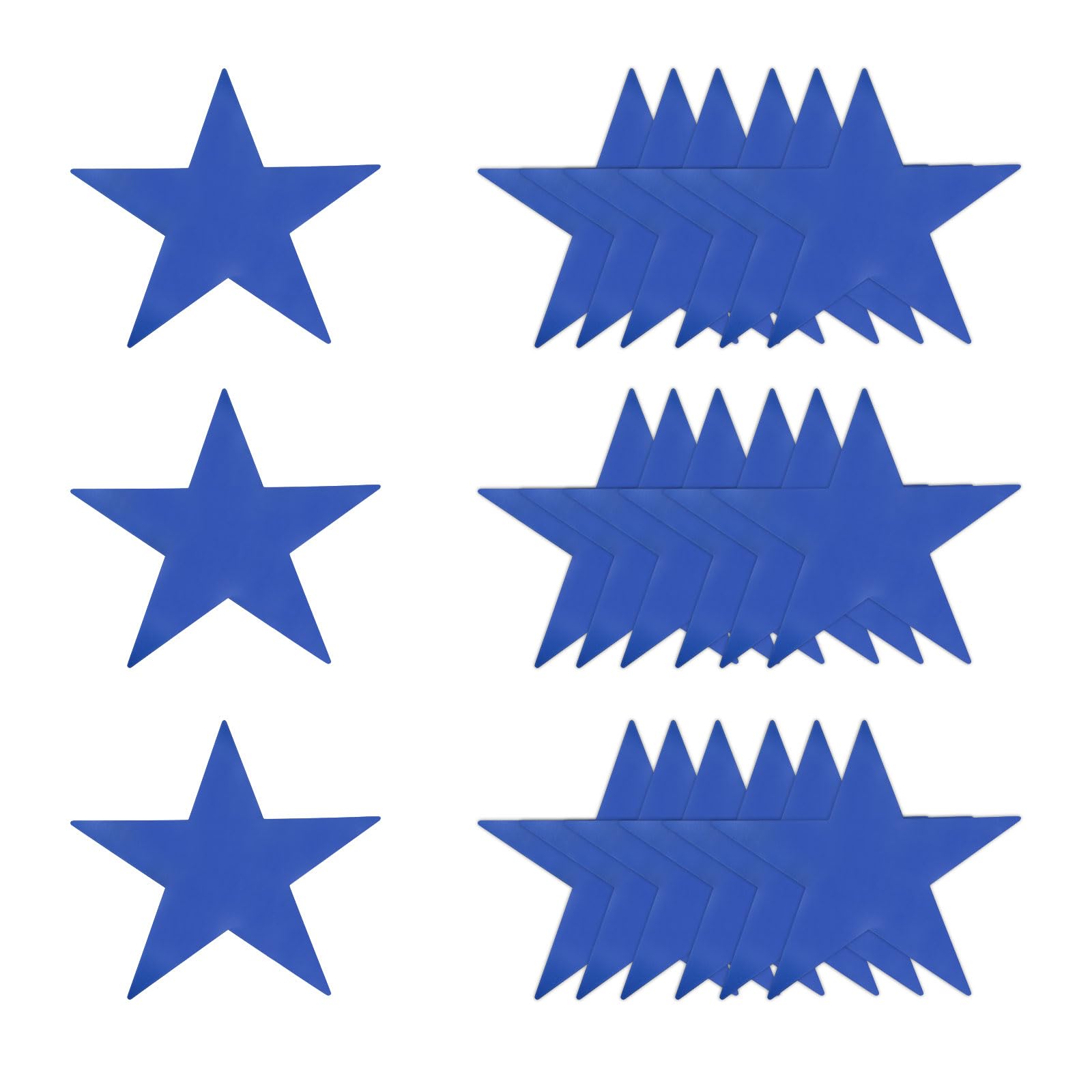 sourcing map Blue Stars Cutouts Decoration, 20 Pcs 11" Double Printed Paper Stars Cutout Confetti Cardboard Stars Decorations for Bulletin Board Wall Classroom Party — image 1