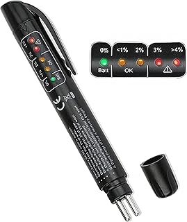 Luokeily Brake Fluid Tester Pen, 5 LED Universal Auto Diagnostic Brakes Testing Pen, Portable Car Brake oil Tester Pen, Precision Brake Oil Control Digital Test Pen, for DOT3/4/5 Auto Tester